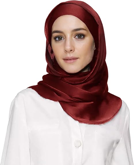 Premium Satin Silk Hijab – Glossy & Elegant | Multiple Colors
