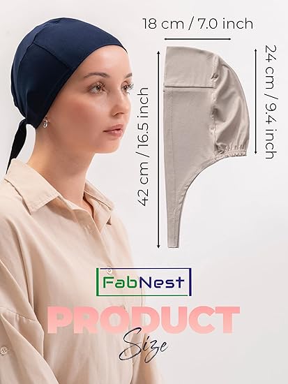 Premium Hijab Bonnet Undercap – Non Slip & Breathable | Turkish Cotton | Multiple Colors