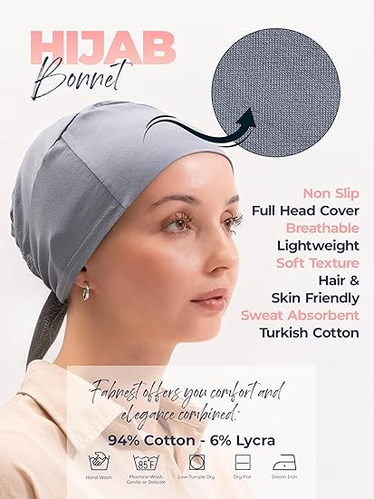 Premium Hijab Bonnet Undercap – Non Slip & Breathable | Turkish Cotton | Multiple Colors